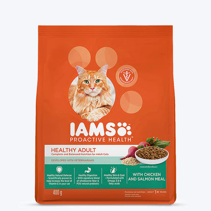 IAMS Proactive Healthy Adult (1+ Years) Dry Premium Cat Food with Chicken & Salmon Meal