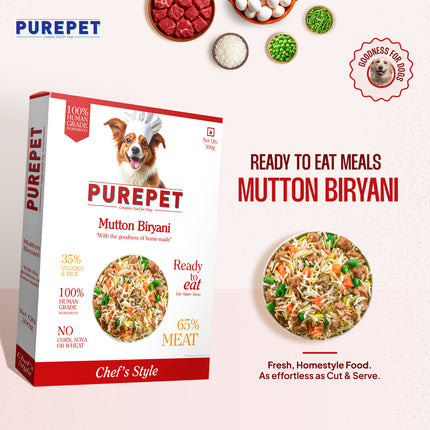 PurePet Mutton Biryani Fresh Dog Food 300g