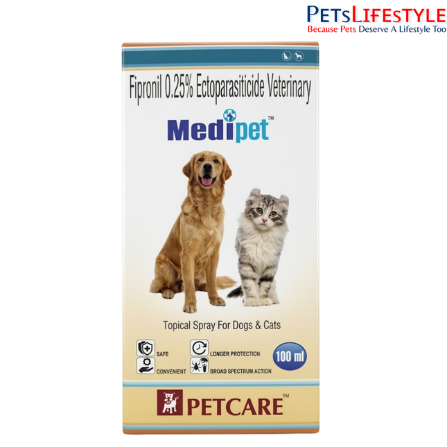 Pet Care Medipet 100ml Flea & Tick Spray