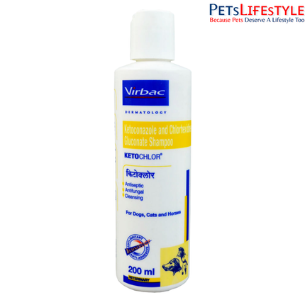 Virbac KETOCHLOR Shampoo For Pets- 200 ml