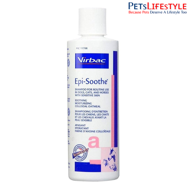 Virbac Episoothe Oatmeal Shampoo for Dogs & Cats – Soothing Skin Relief & Gentle Cleansing