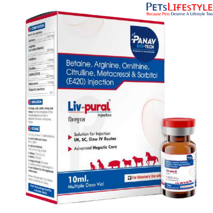 Liv-Pural Liver Support Injection for Dogs, Cats & Livestock (10 ml)