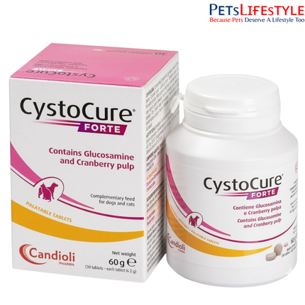 Cystocure Forte Urinary Support Tablets for Dogs & Cats Bladder Health & UTI Care (30 Tablets)