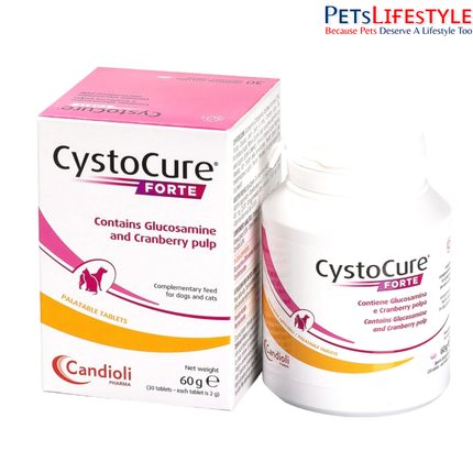 Cystocure Forte Urinary Support Tablets for Dogs & Cats Bladder Health & UTI Care (30 Tablets)