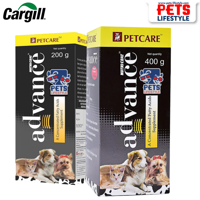 Petcare Nutricoat Advance Omega 3 + 6 Syrup for Dogs & Cats – 200 ml & 400 ml