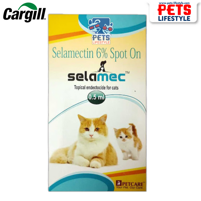 Selamec Spot-On for Cats – (Selamectin 6%) Broad-Spectrum Parasite Control