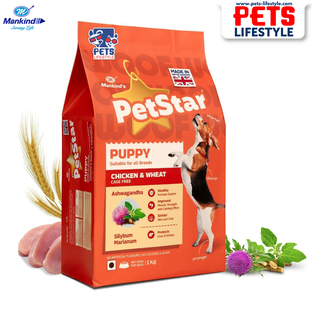 Mankind Petstar Puppy Chicken & Wheat dry dog food