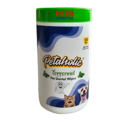 Petaholic Pet Dental Wipes – Peppermint (50 pcs)