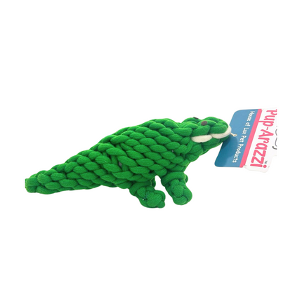 Pup Arazzi Green Rope Alligator Toy For Dogs