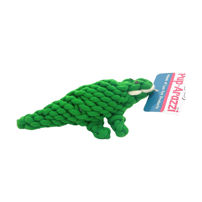 Pup Arazzi Green Rope Alligator Toy For Dogs