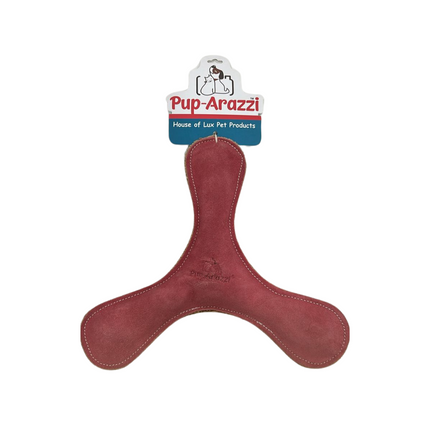Pup Arazzi Leather Boomerang Toy For Dogs