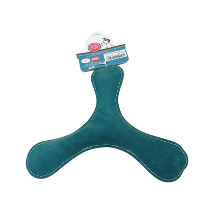Pup Arazzi Leather Green Boomerang Toy For Dogs