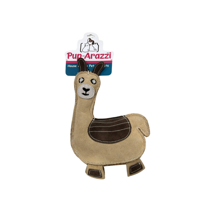 Pup Arazzi Leather Lama Toy For Dogs