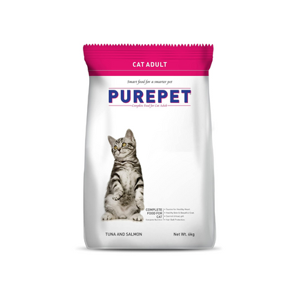 Purepet Dry Cat Adult Food Tuna and Salmon Flavour, 6 kg
