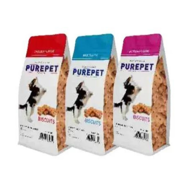 Purepet Biscuit For Dog Treats Combo Pouch 75g