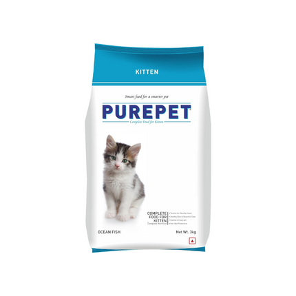Purepet Dry Food For Kittens - Ocean Fish (3Kg)