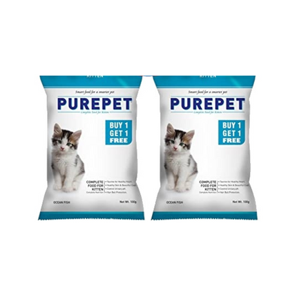 Purepet Kitten Ocean Fish 65 gm Pouch Buy 1 Get 1 Free