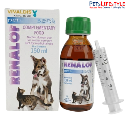 Renalof urinary support syrup for dogs and cats close-up