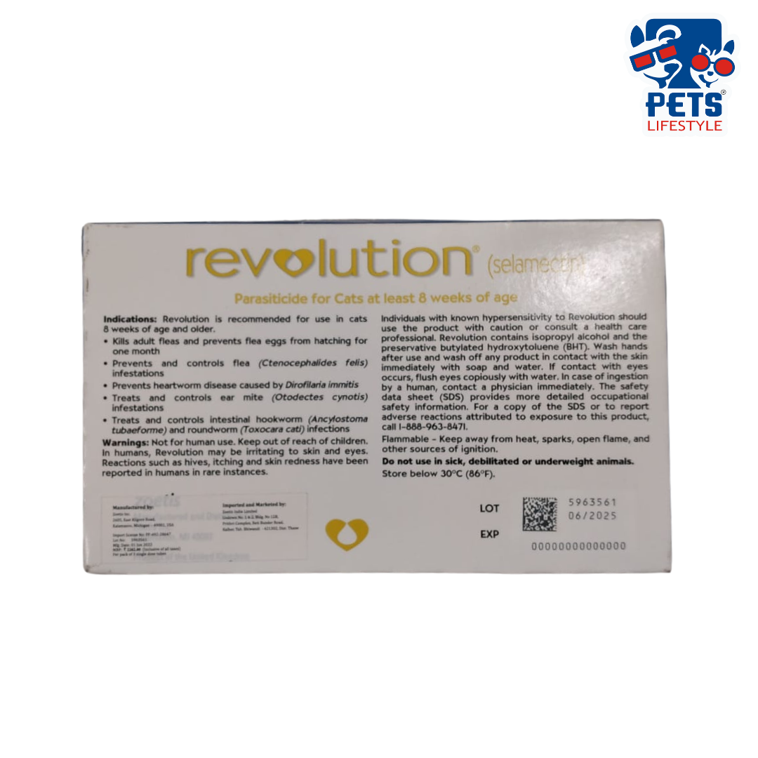 Revolution Cat Spot On - Fleas And Ticks - 15% Off | Pets Lifestyle