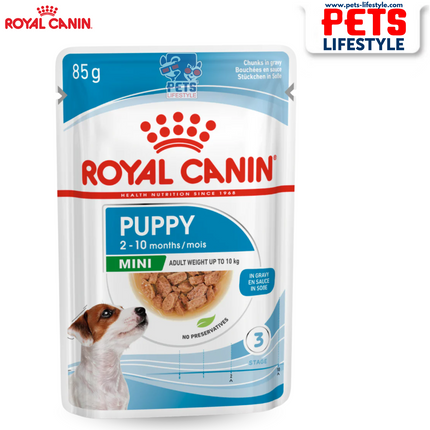 Royal Canin Mini Puppy Wet Dog Food (12 x 85g Gravy Pouches)