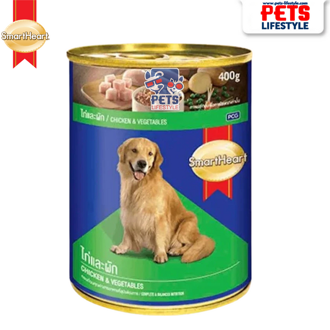 SmartHeart Chicken & Veg Adult Canned Wet Dog Food – Gravy Formula (400 g)