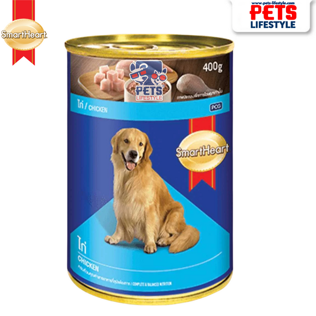 SmartHeart Chicken Adult Canned Wet Dog Food – Gravy Formula (400 g)