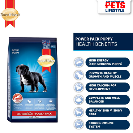 SmartHeart Power Pack Puppy Dog Dry Food (Chicken Flavour)