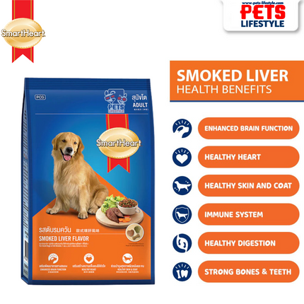 SmartHeart Adult Dog Dry Food (Smoked Liver)