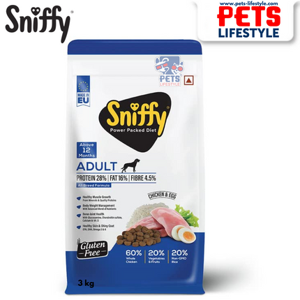 Sniffy Adult Dry Food  – Power-Packed Nutrition & Balanced Diet for Dogs