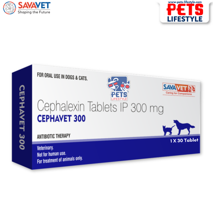 Savavet Cephavet 300 (Cephalexin 300 mg) Tablet for Dogs & Cats