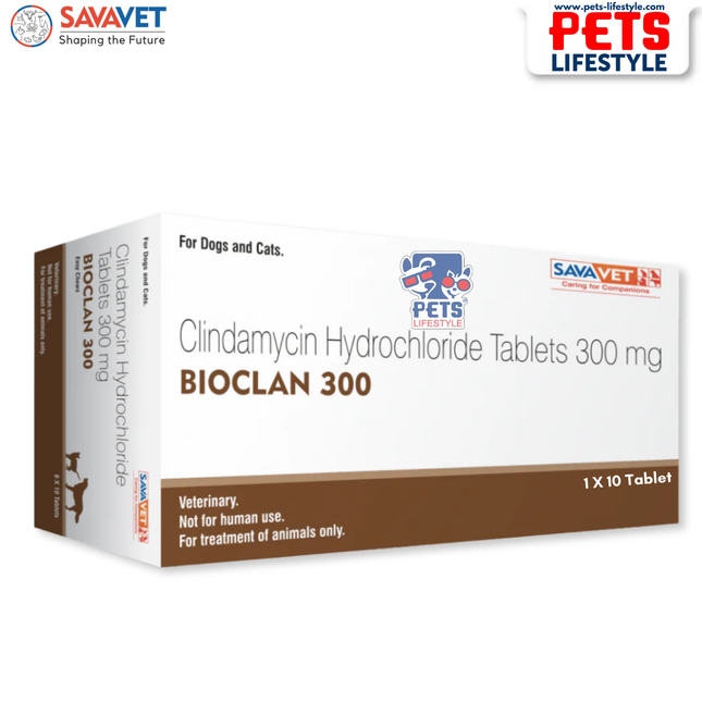 Savavet Bioclan 300 (Clindamycin 300 mg) Tablet for Dogs and Cats (1 X 10 tablets)