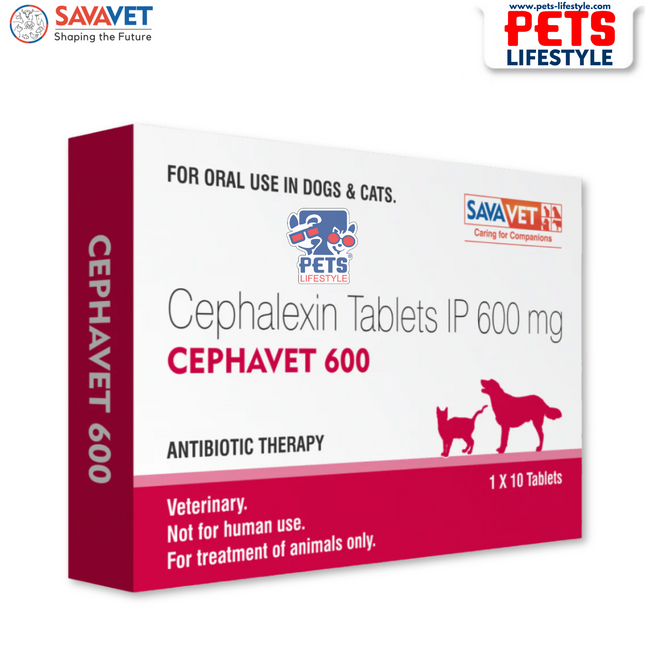 Savavet Cephavet 600 (Cephalexin 600 mg) Tablet for Dogs & Cats