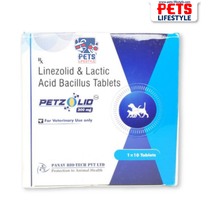 Panav Petzolid Linezolid & Lactic Acid Bacillus Tablet 300mg 1 X 10 Tablets