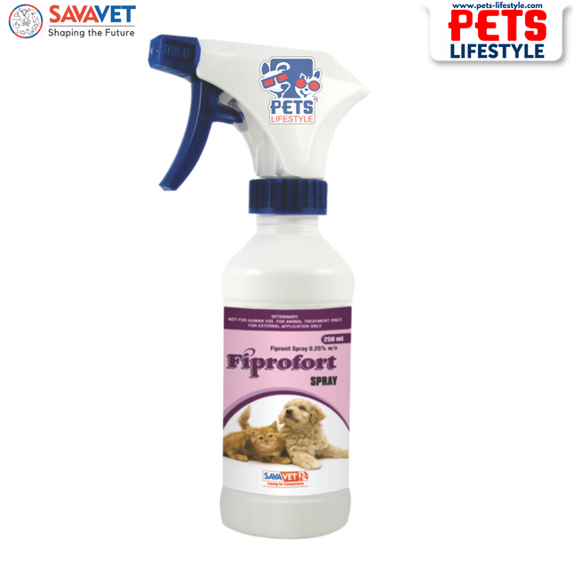Savavet FIPROFORT Spray – Broad-Spectrum Flea, Tick & Lice Control for Dogs and Cats