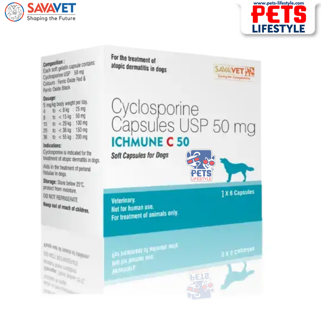 Savavet Ichmune C (Cyclosporine) Tablet for Dogs (1 X 6 tablets)