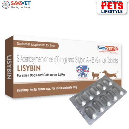 Savavet Lisybin Small Tablet Liver Support Supplement for Dogs and Cats