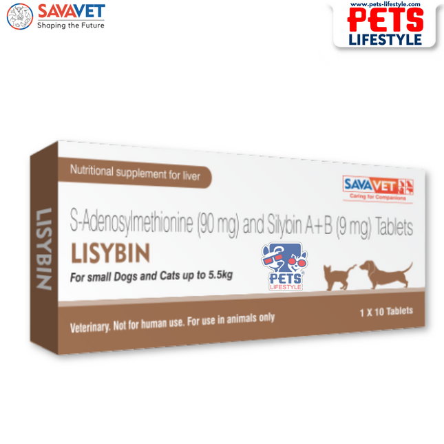 Savavet Lisybin Small Tablet Liver Support Supplement for Dogs and Cats