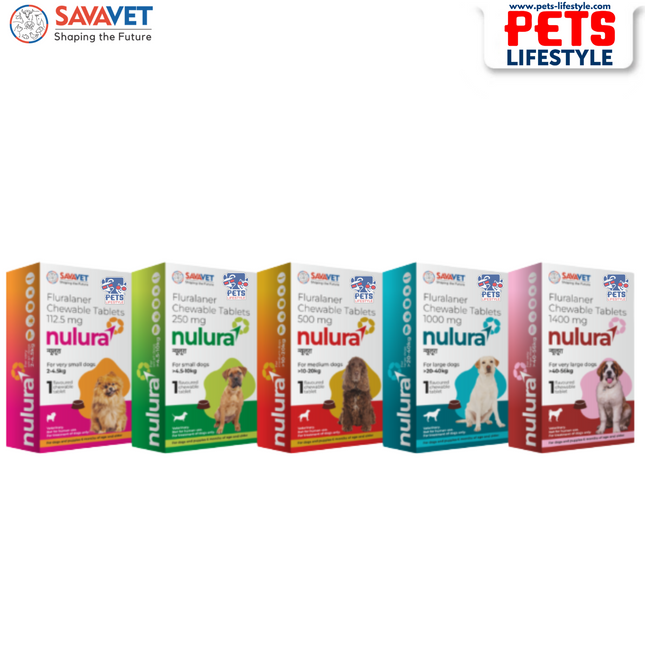 Savavet Nulura (Fluralaner) Tick & Flea protection chewable Tablet for Dogs