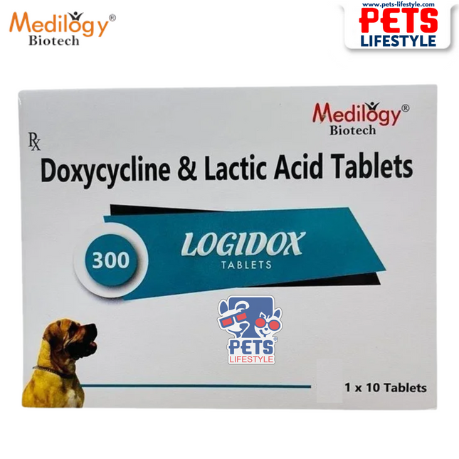 Medilogy Logidox 300 Tablets (Doxycycline 300mg + Lactic Acid Bacillus) 10 Tablets
