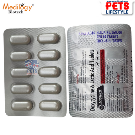 Medilogy Logidox 300 Tablets (Doxycycline 300mg + Lactic Acid Bacillus) 10 Tablets