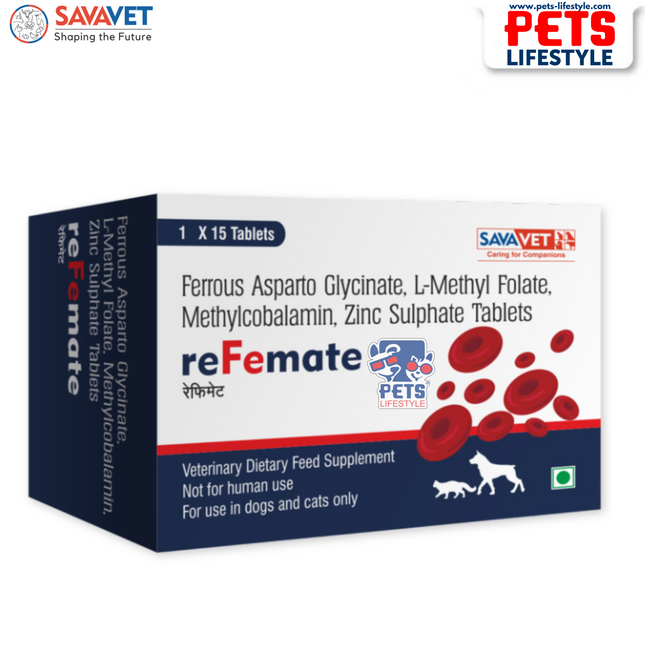 Savavet Refemate Tablets for Dogs & Cats (15 Tablets)
