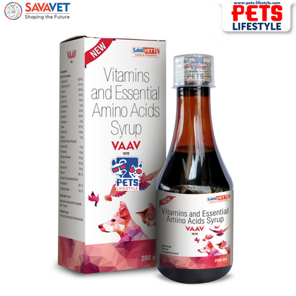 Savavet Vaav Syrup Vitamins & Essential Amino Acids for Pets (200ml)