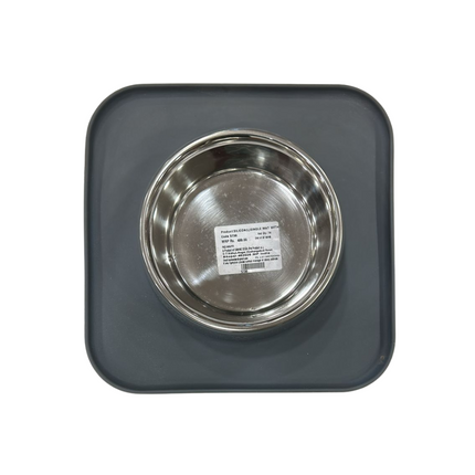 Silicon Single (L) Mat With Bowl For Dogs