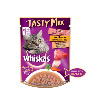 Whiskas Tuna With Kanikama and Carrot Adult Wet Cat Food - Pack of 24