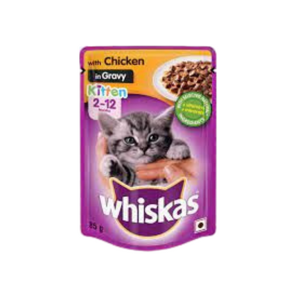 Whiskas Kitten Chicken in Gravy – 85 gm