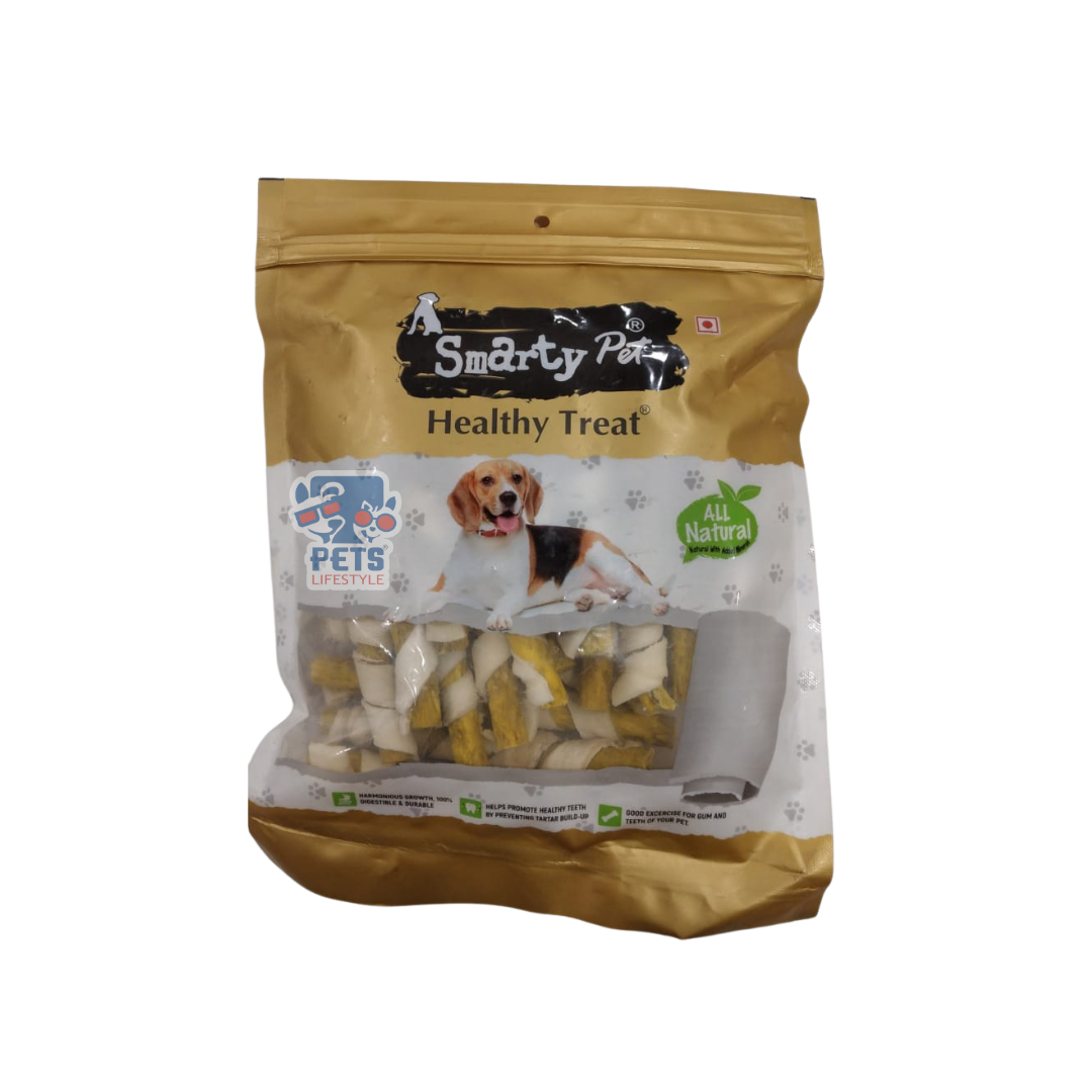 Smarty Pet Healthy Braided Munchy Chicken Stick Treat for Dogs
