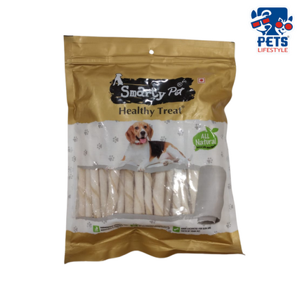 Smarty Pet Healthy White Twisted Stick Treat for Dogs - 400g