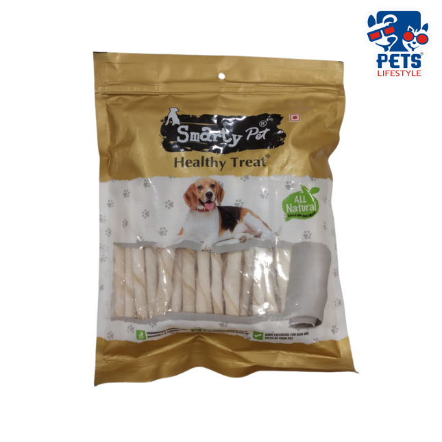 Smarty Pet Healthy White Twisted Stick Treat for Dogs