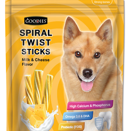 Goodies Spiral Twist Sticks Milk & Cheese Flavour- 450 g