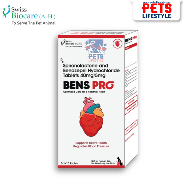 BENS PRO – Dual-Action Cardiac Support Tablet for Dogs & Cats (3x1x10 Tablets)